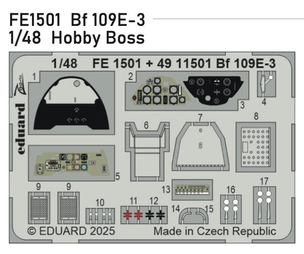 Eduard EDFE1501 Messerschmitt Bf-109E-3 1:48