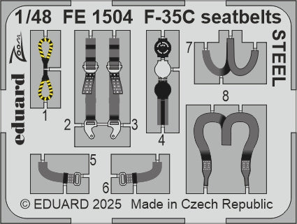 Eduard EDFE1504 1:48 Lockheed-Martin F-35C Lightning seat belt