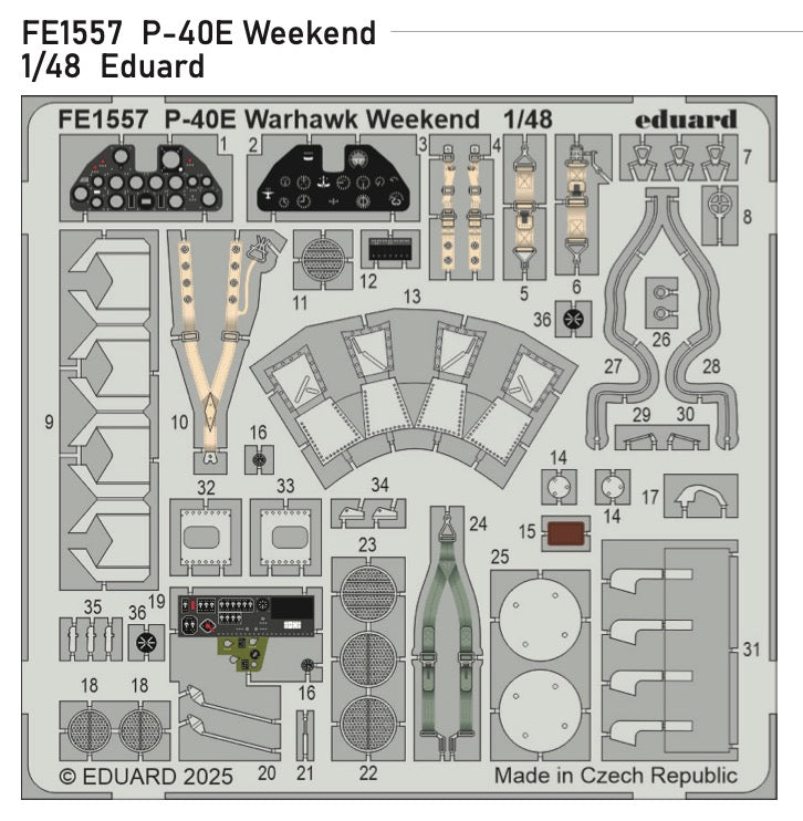 Eduard EDFE1557 Curtiss P-40E Warhawk Weekend 1:48