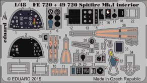 Eduard EDFE720 1:48 Supermarine Spitfire Mk.I interior S.A