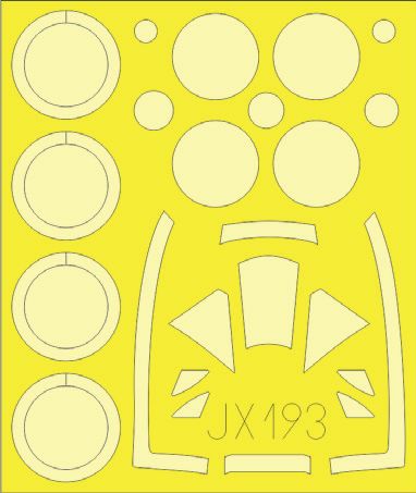 Eduard EDJX193 1:32 Hawker Tempest Mk.V canopy frame paint mask