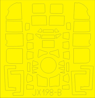 Eduard EDJX198 1:32 Boeing B-17F Flying Fortress canopy frame paint mask