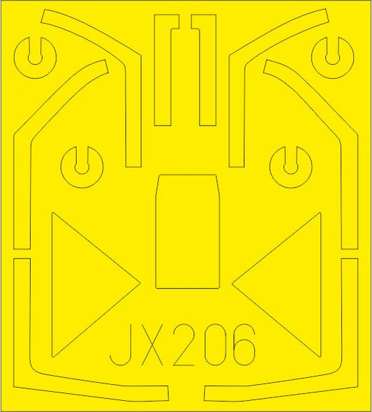 Eduard EDJX206 1:32 Focke-Wulf Fw-190A-8 canopy frame paint mask