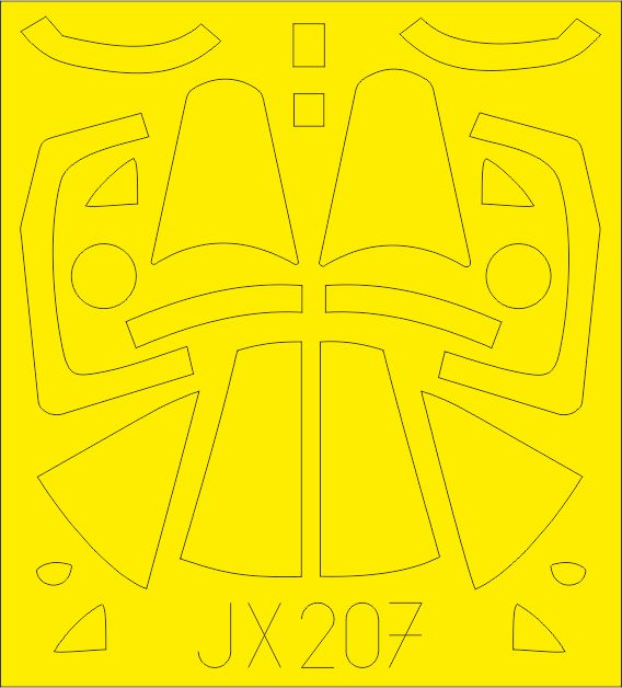 Eduard EDJX207 1:32 Vought F4U-1D Corsair canopy frame paint mask