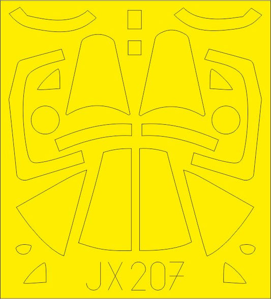 Eduard EDJX207 1:32 Vought F4U-1D Corsair canopy frame paint mask