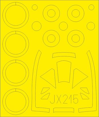 Eduard EDJX215 1:32 Hawker Tempest Mk.VI canopy frame paint mask
