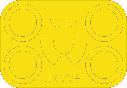 Eduard EDJX224 1:32 Polikarpov I-16 type 29 windscreen and wheel paint masks