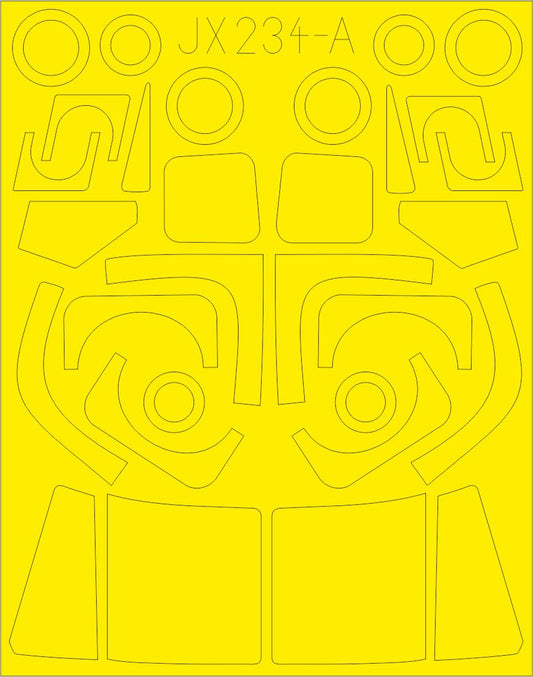 Eduard EDJX234 1:32 Westland Lynx Mk.8 TFace canopy frame paint mask