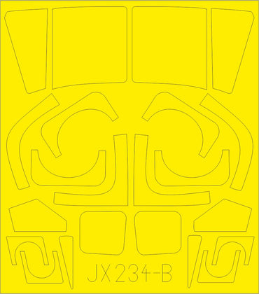 Eduard EDJX234 1:32 Westland Lynx Mk.8 TFace canopy frame paint mask