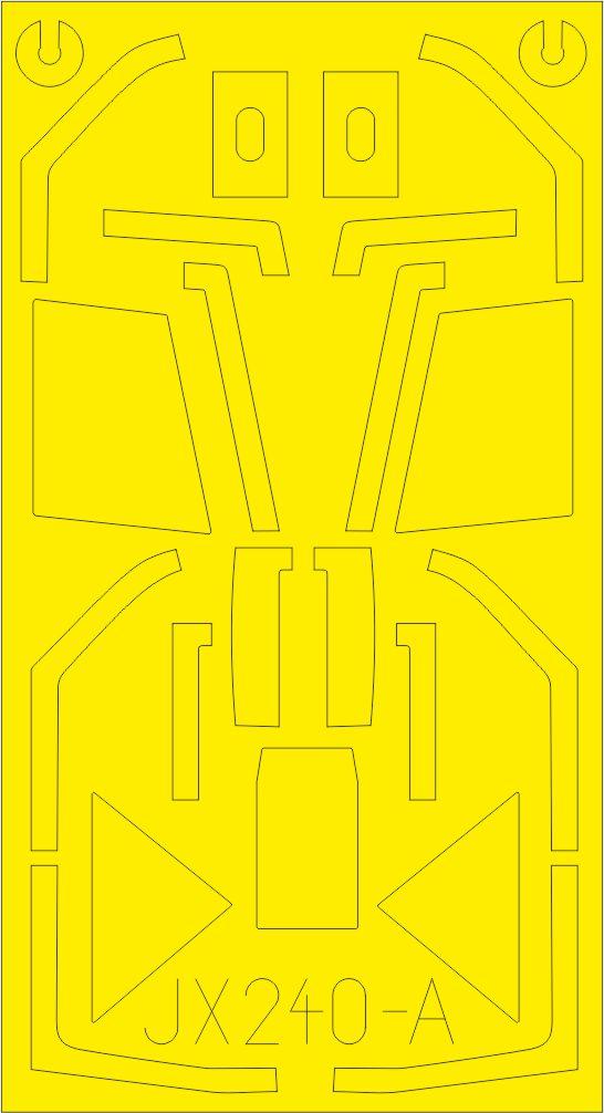 Eduard EDJX240 1:32 Focke-Wulf Fw-190A-8/R2 TFace canopy frame paint mask