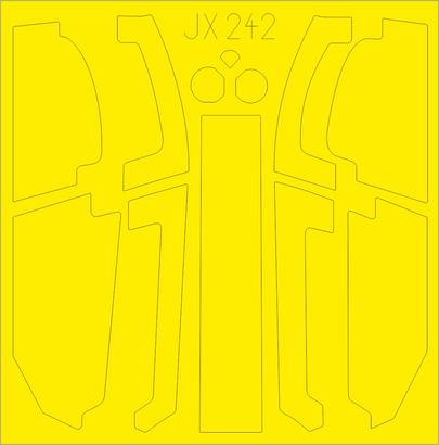Eduard EDJX242 1:32 Bell AH-1Z Shark Mouth canopy frame paint mask