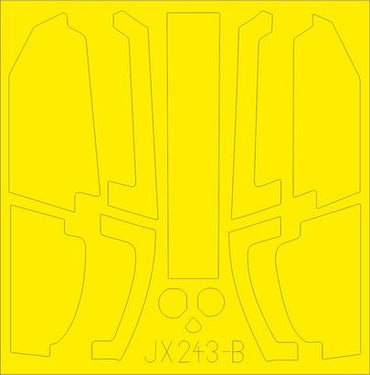 Eduard EDJX243 1:32 Bell AH-1Z Shark Mouth TFace canopy frame paint mask