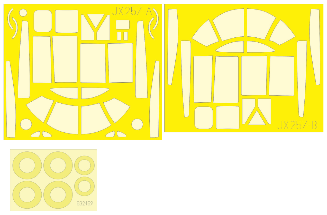 Eduard EDJX257 1:32 Douglas A-26B Invader TFace canopy frame paint mask