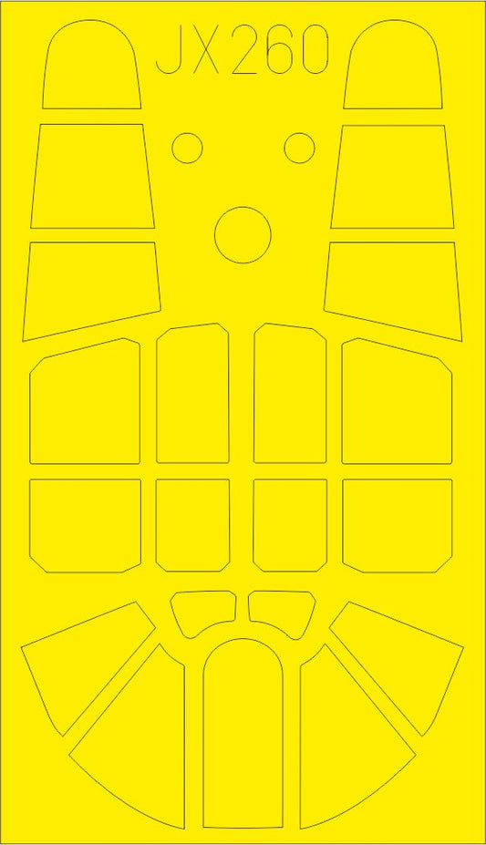 Eduard EDJX260 1:32 Curtiss P-40E Kittyhawk canopy frame paint mask