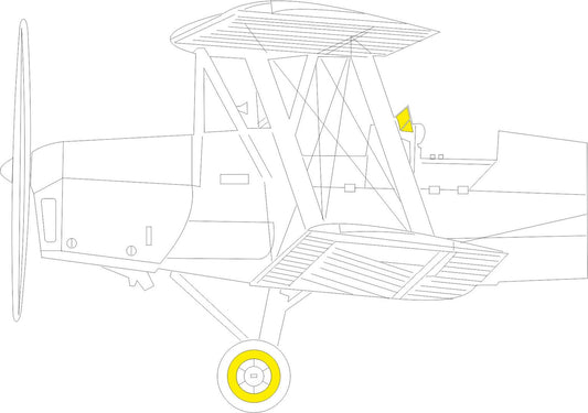 Eduard EDJX273 1:32 de Havilland DH.82A Tiger Moth canopy and wheel paint mask