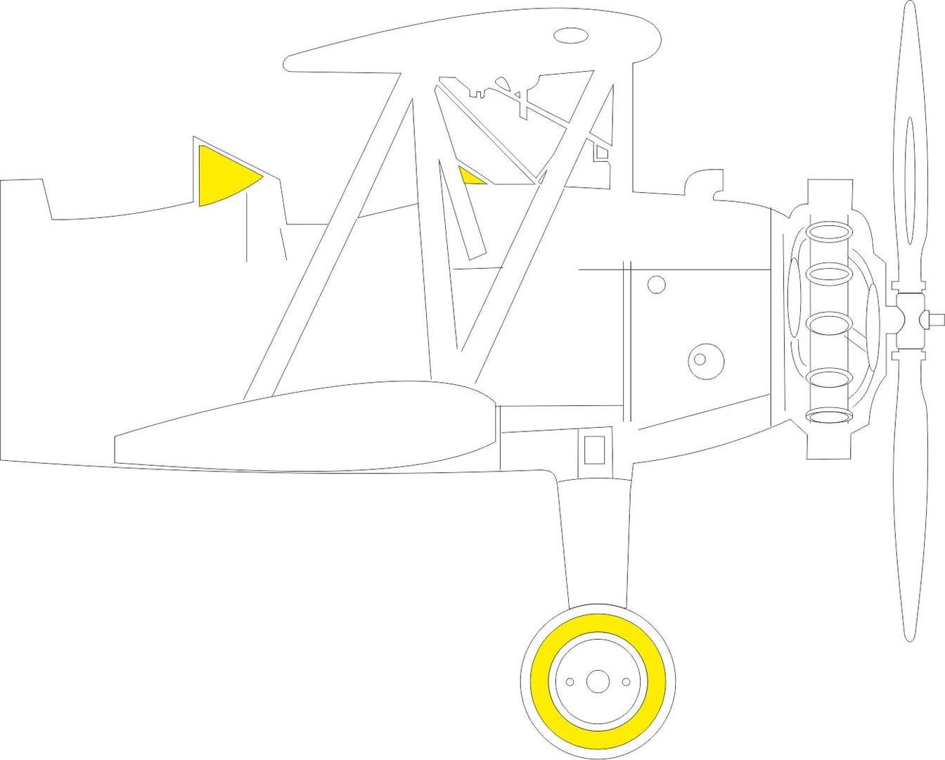 Eduard EDJX274 1:32 Stearman PT-13/N2S-2/5 Kaydet canopy frame paint mask