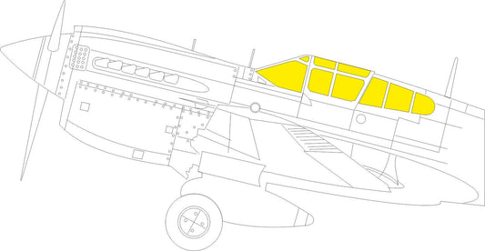 Eduard EDJX276 1:32 Curtiss P-40M TFace canopy frame paint mask