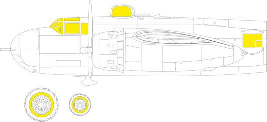 Eduard EDJX288 1:32 North-American B-25H Mitchell TFace canopy frame paint mask