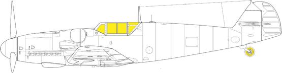 Eduard EDJX299 1:32 Messerschmitt Bf-109G-2/4 canopy frame paint mask