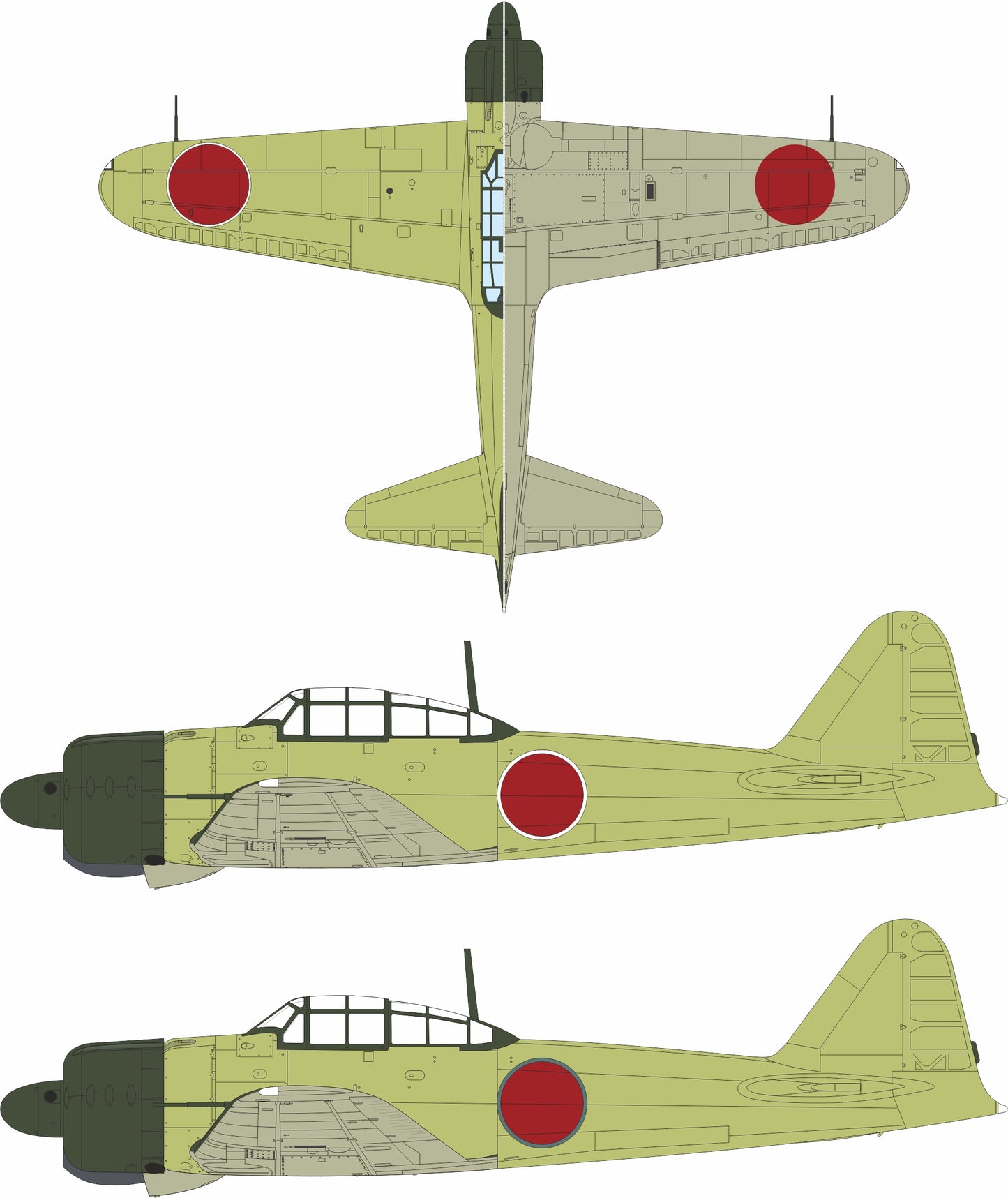 Eduard EDJX337 Mitsubishi A6M5 Zero national marking 1:32