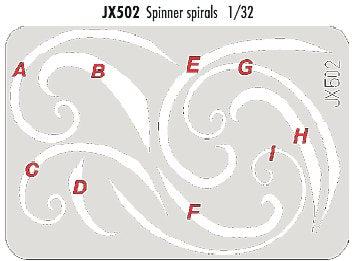 Eduard EDJX502 1:32 Luftwaffe propeller spinner spirals