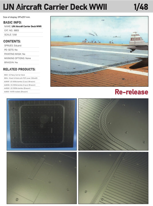 Eduard kits EDK8803 1:48 IJN Aircraft Carrier Deck section