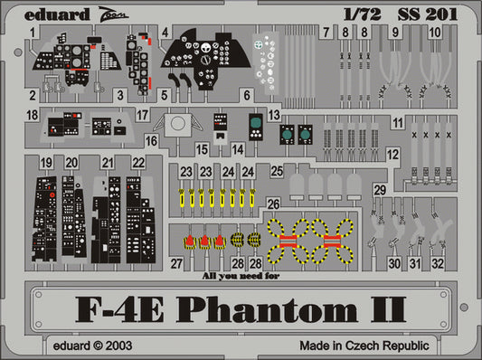 Eduard EDSS201 1:72 McDonnell F-4E Phantom PRE-PAINTED IN COLOUR!