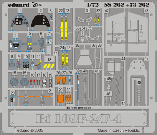 Eduard EDSS262 1:72 Messerschmitt Bf-109F-2/Bf-109F-4 PRE-PAINTED IN COLOUR!