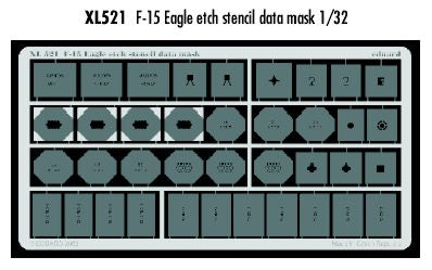 Eduard EDXL521 1:32 McDonnell F-15C Eagle etched stencil data paint mask