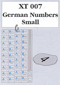 Eduard EDXT007 1:35 small German numbers