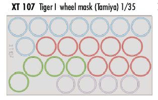 Eduard EDXT107 1:35 Pz.Kpfw.VI Tiger I/Sturmtiger 38cm Assault Mortar wheel mask