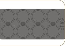 Eduard EDXT169 1:35 RSO PaK-40/4 75mm wheel masks