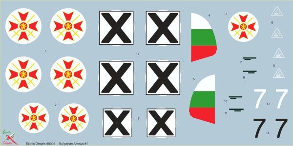 Exotic Decals EED48004 1:48 Bulgarian Arrows #1