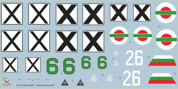 Exotic Decals EED48007 1:48 Bulgarian Arrows #4