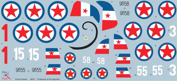 Exotic Decals EED48011 1:48 Protectors of the Republic