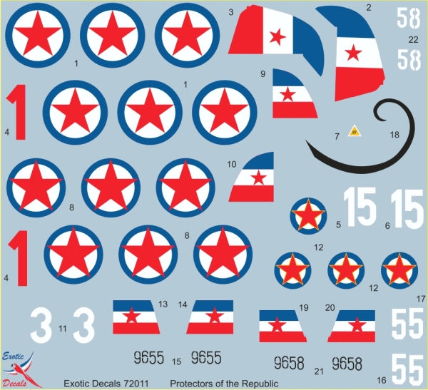 Exotic Decals EED72011 1:72 Protectors of the Republic