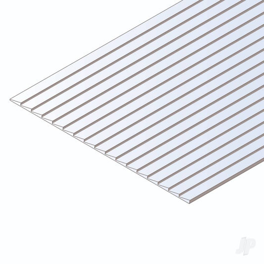 Evergreen 12x24in (30x60cm) Clapboard Siding Sheet .040in (1.0mm) Thick .060in Spacing (1 Sheet per pack) 14061