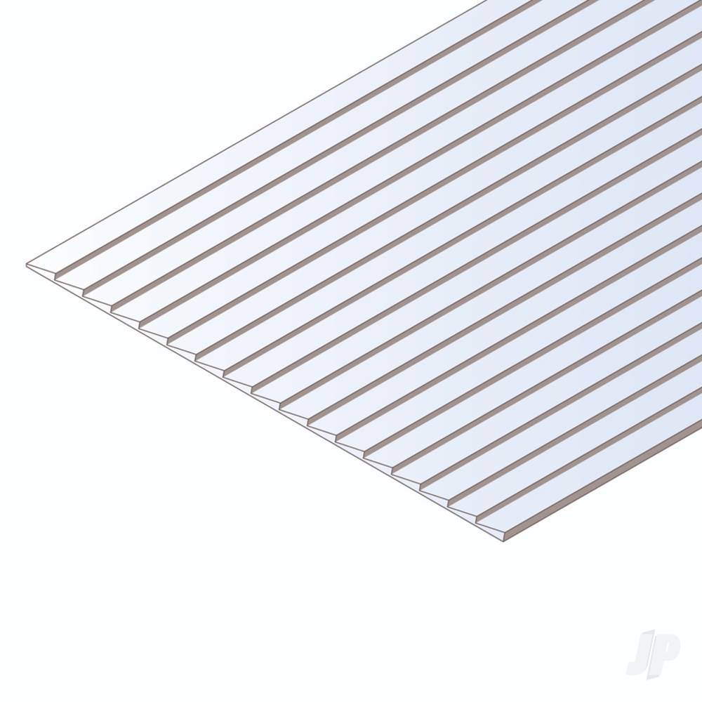 Evergreen 12x24in (30x60cm) Clapboard Siding Sheet .040in (1.0mm) Thick .080in Spacing (1 Sheet per pack) 14081