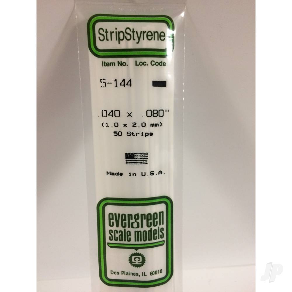 Evergreen 14in (35cm) Strip .040x.080in (50 per pack) 5-144