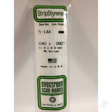 Evergreen 14in (35cm) Strip .040x.080in (50 per pack) 5-144