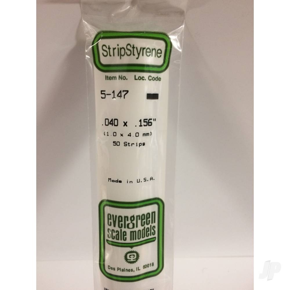 Evergreen 14in (35cm) Strip .040x.156in (50 per pack) 5-147