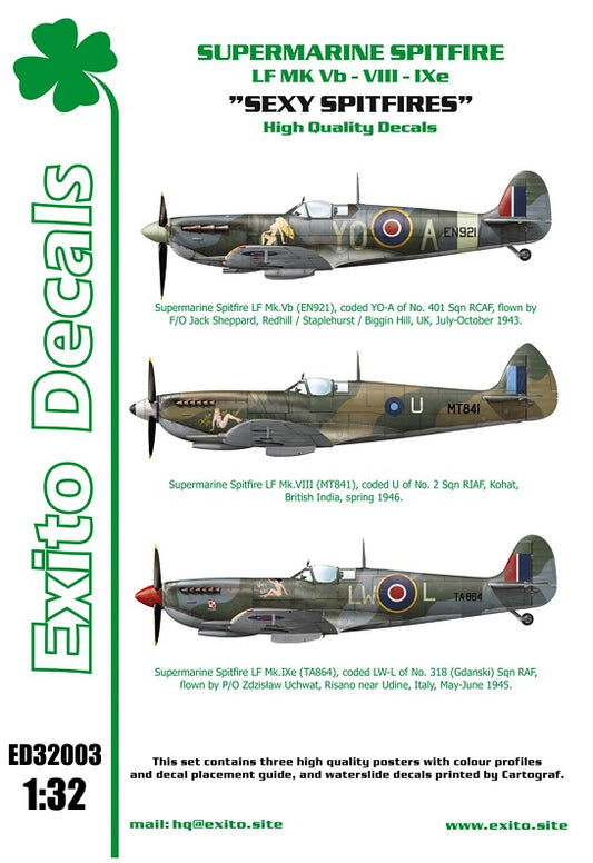 Exito Decals EXED32003 Sexy Spitfires Markings 1:32