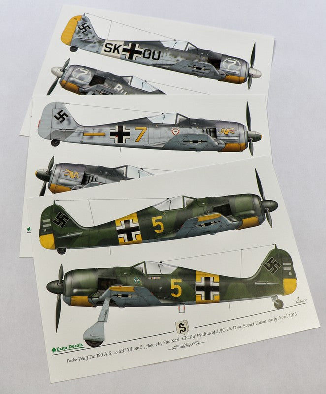 Exito Decals EXED72002 1:72 Focke-Wulf Fw-190A-3, 'Yellow 7', flown by Oblt