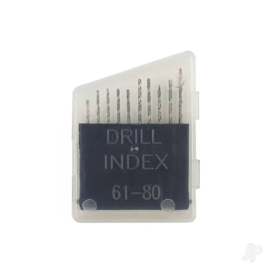 Excel 20 Piece Drill Metal Case #61 to #80 (Carded) 55511