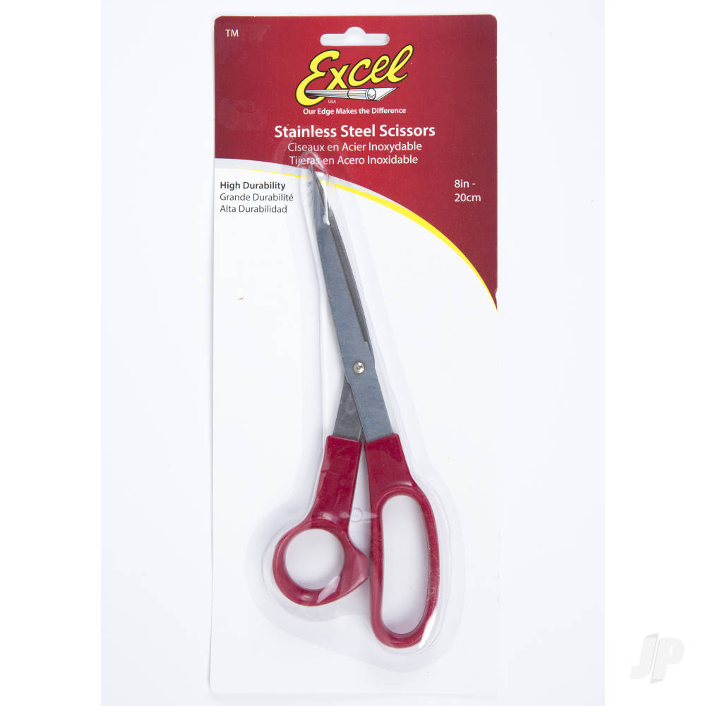 Excel 8in Super Sharp Stainless Steel Scissors (Carded) 55610