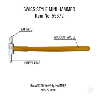 Excel Swiss Style Mini Hammer (Carded) 55672