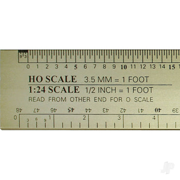 Excel 12in Deluxe Scale Model Railroad Reference Ruler 55778