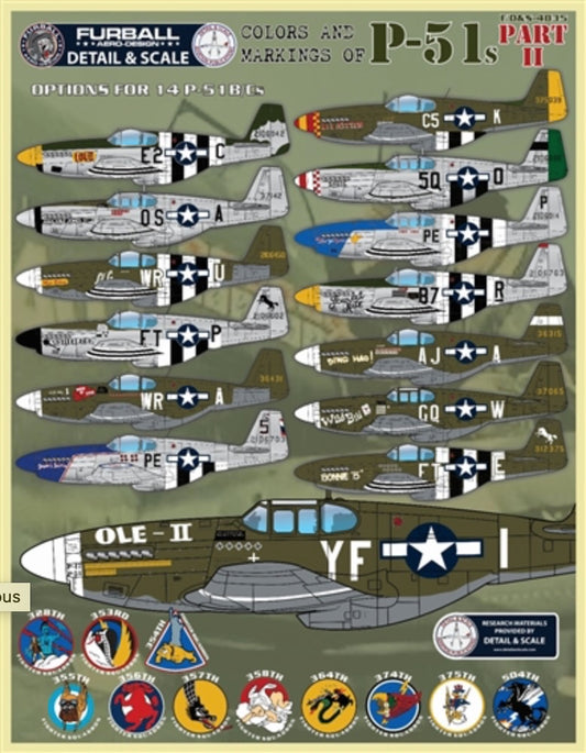 Furball FBDS4835 Colors & Markings P-51B/C Mustang Pt II 1:48