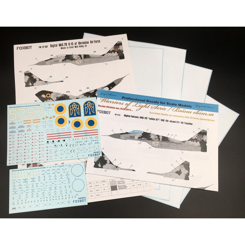 Foxbot Decals FBOT32013A 1:32 Digital falcons: Mikoyan MiG-29