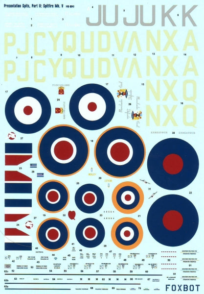 Foxbot Decals FBOT48004 1:48 Supermarine Spitfire Mk.V 1